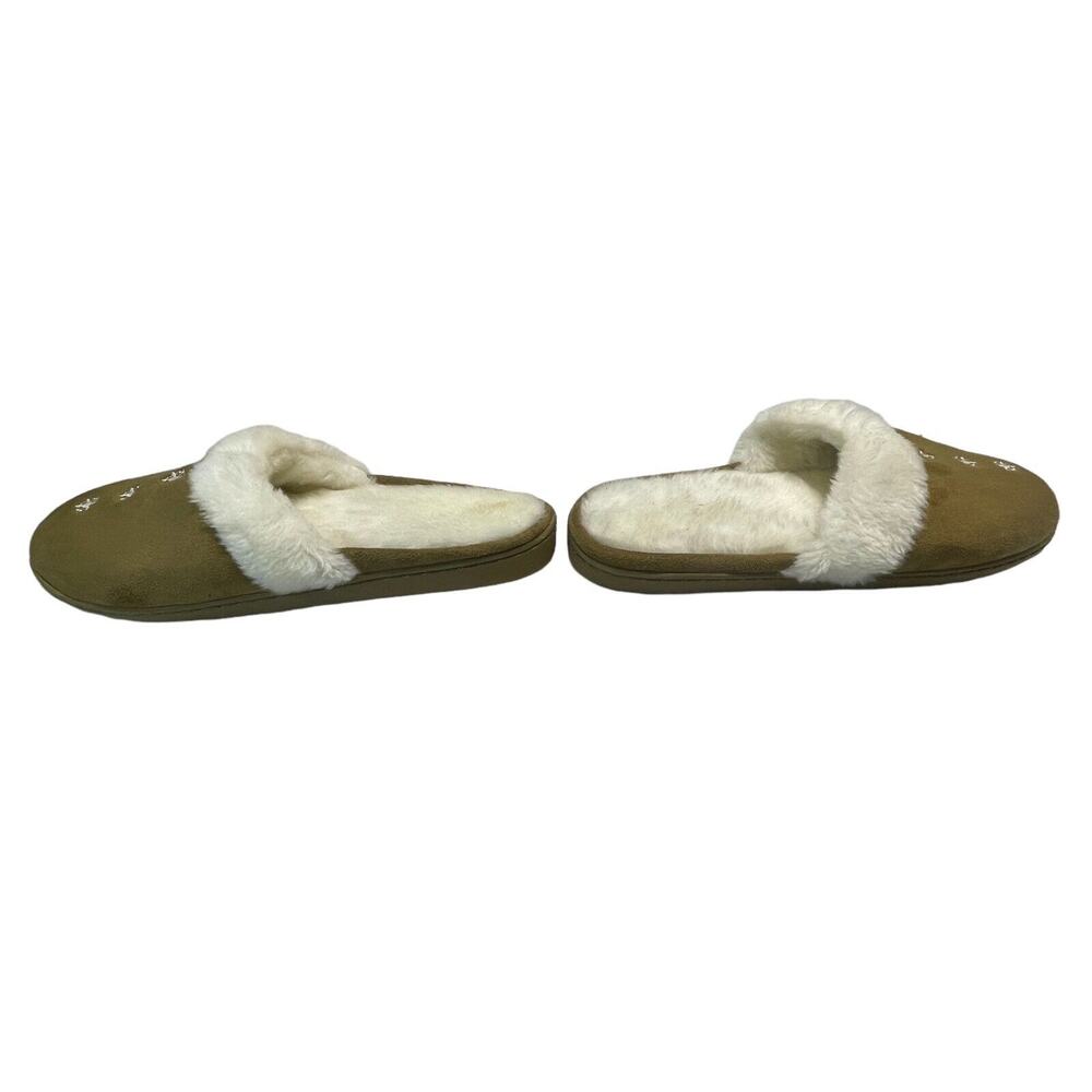 Slip On Slippers Fleece Faux Fur Lined Size XL Open Back NWOT - Picture 2 of 7